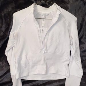 White cropped jacket